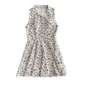 Papaya Collared Sleeveless Button Fit and Flare Floral Dress Women's Size M